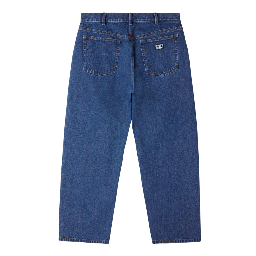 PANT OBEY BIGWIG BAGGY STONE WASH INDIGO