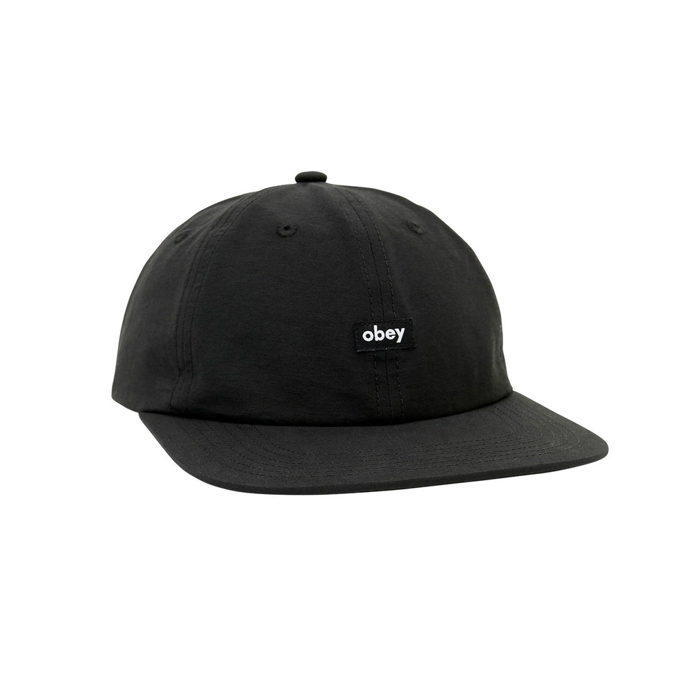OBEY LOWERCASE TECH 6PANEL BLACK CAP