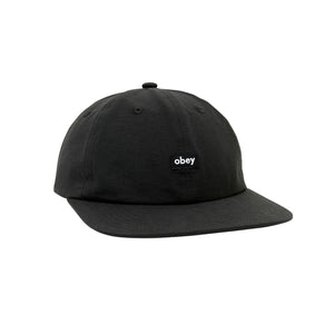 OBEY LOWERCASE TECH 6PANEL BLACK CAP