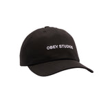 OBEY STUDIOS STRAPBACK BLACK CAP