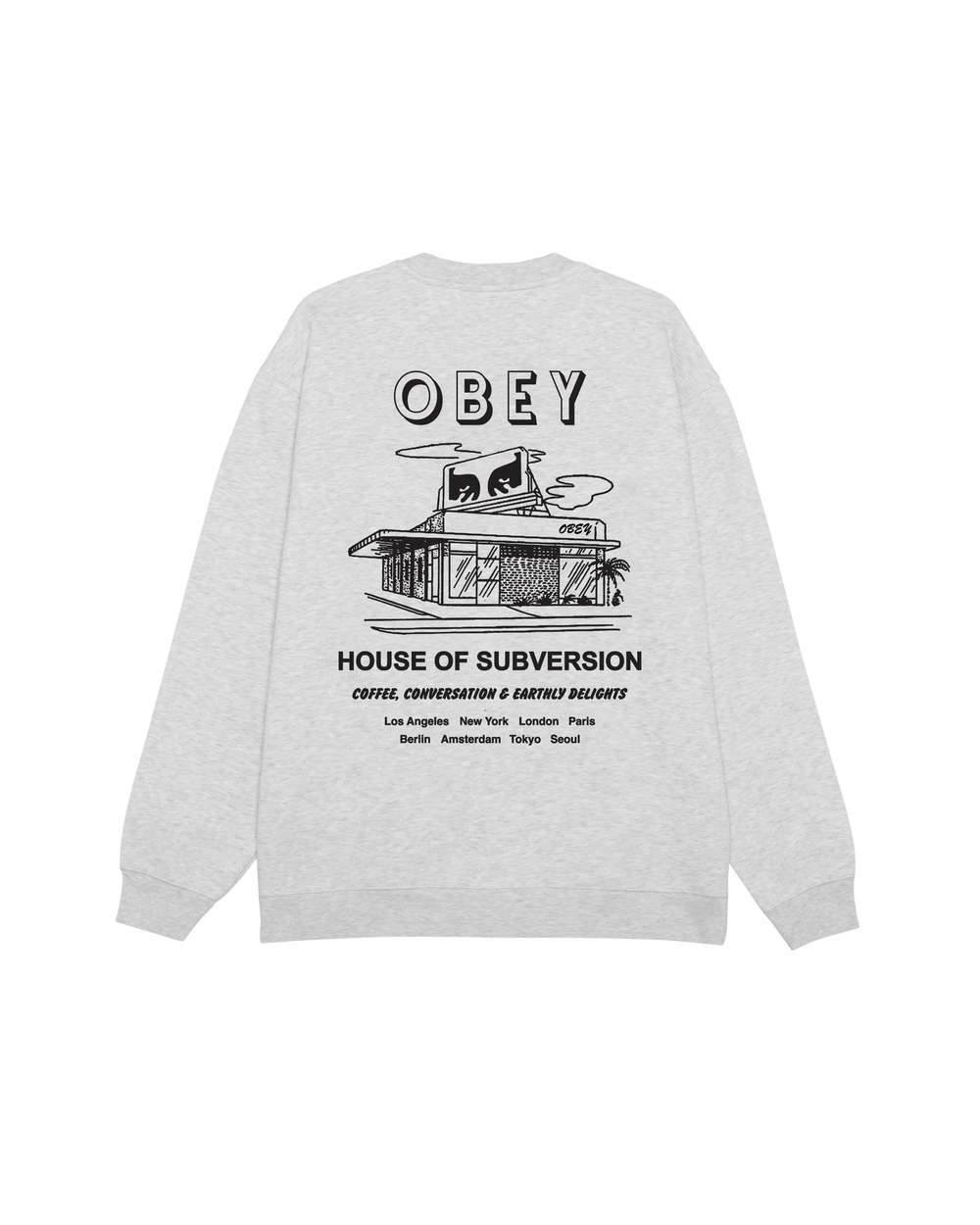 CREW OBEY HOUSE OF SUBVERSION HEATHER GR