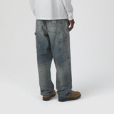 CARHARTT WIP SINGLE KNEE BLUE WORN USED WASH SMITH DENIM 13.5 OZ